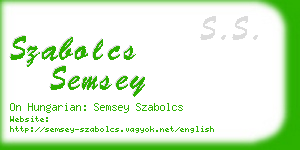 szabolcs semsey business card